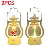 Christmas Portable Lantern Battery Operated Santa Claus Snowman Oil Lamp with Handle Xmas New Year Gifts for Table Decoration