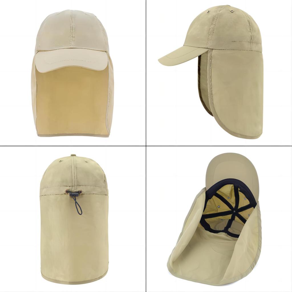 UPF Waterproof Sun Hat Foldable Unisex Baseball Cap with Neck Flap for Running [EINSKEY] 50+ - Beach, Golf, Hiking, Fishing,