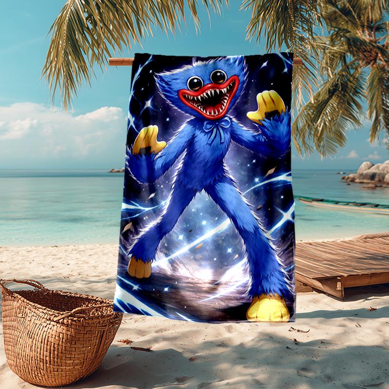 Ultra-Soft Beach Towel with Huggy Wuggy Theme,Ideal for Pool - Camping, Diving - Perfect Travel Essential, Vibrant Beach Towel.