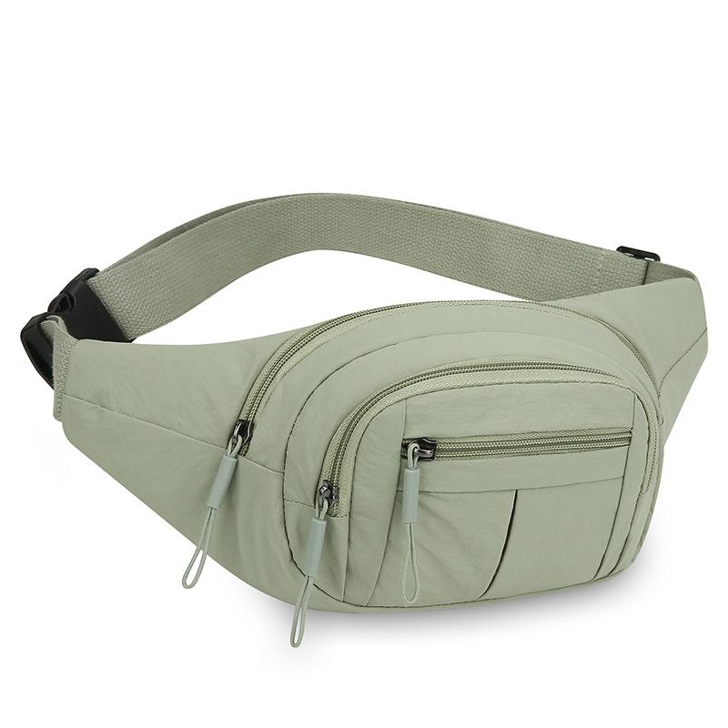 Stylish Women's Fanny Pack Large Capacity Multi-layer Portable Outdoor Breast Bag Wear-resistant Simple Sports Messenger Mobile