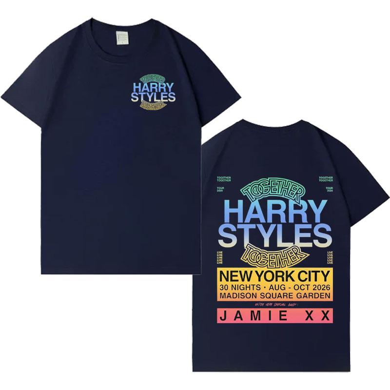 Singer HarryStyle Trendy Album Together Tour Tshirts Aesthetic Pop T Shirt Mens Women Harajuku Loose Oversized Casual T Shrits