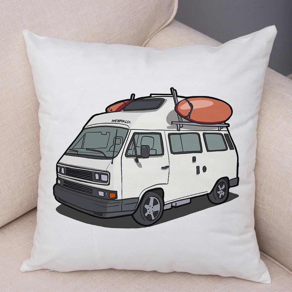 Față de pernă de camping cu desene animate Decorație de călătorie Husă de pernă pentru mașină Față de pernă potrivită pentru canapea acasă camera copiilor