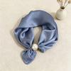 Thin Pearl Necklace with Magnetic Clasp, Lazy-style Silk Scarf, Women's Pendant Scarf, Collarbone Chain