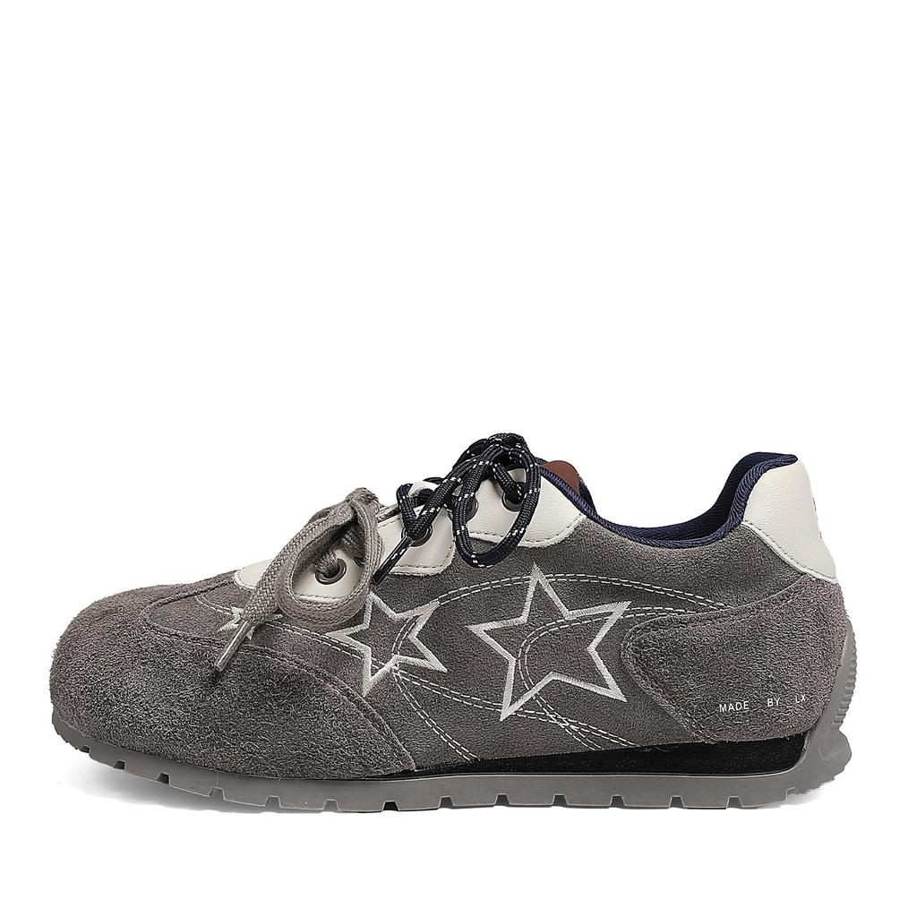 Retro German Training Shoes Women'S Spring And Summer Forrest Gump Shoes Versatile Breathable Lace-Up Small Casual Sports Shoes