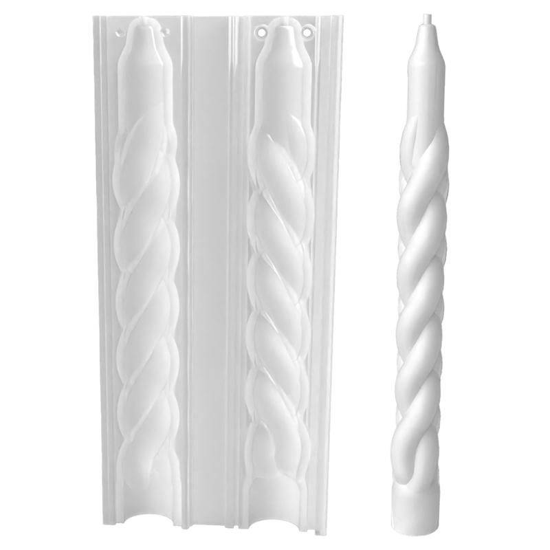 Twisted Rod Candle Molds Handmade Spirals Cylinder Silicone Molds Resins Mould Scented Candle Making Molds DIY Craft