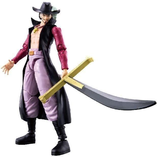 Figurine Anime Heroes articulée - BANDAI - One Piece - Dracule Mihawk Œil de Faucon - 17 cm