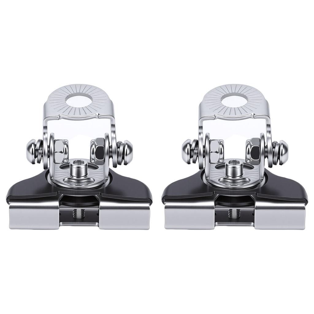2PCS Hood LED Light Mounting Brackets Universal Pillar Hood Work Light Mount Clamp Adjustable Replacement for Jeep