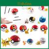 Abs+pvc Material Poke Ball Action Figure Model Toy With Pikachu Charmander Litten Rockruff