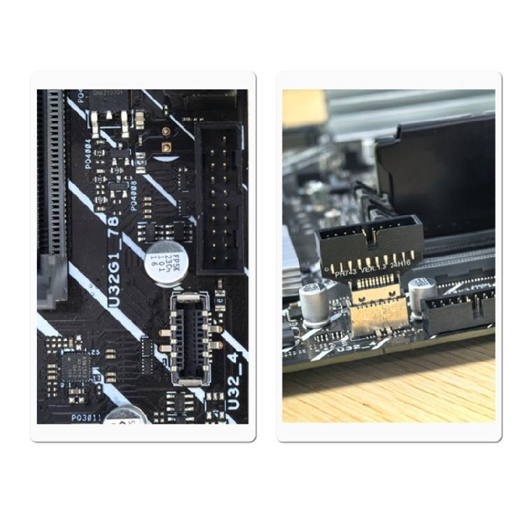 USB 3.0 19Pin 20Pin auf USB C Header Adapter, Vertikaler TypE Konverter für Motherboards
