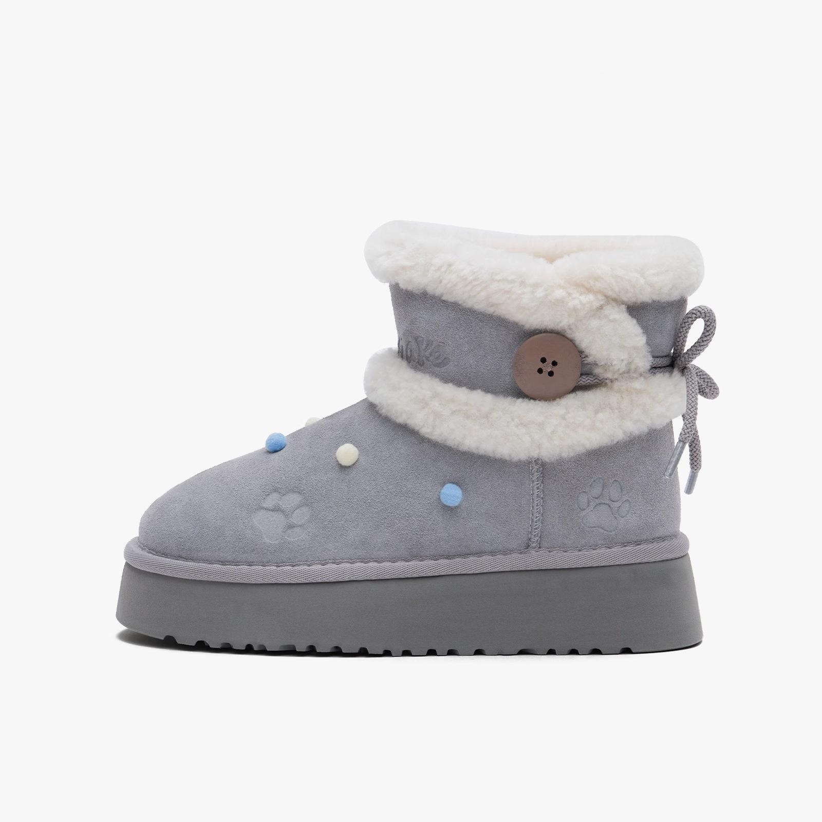 

Зимние ботинки на толстой платформе для женщин, нескользящие полусапожки из искусственной замши с меховой подкладкой, женские теплые удобные пушистые короткие ботинки для ходьбы, обувь 39