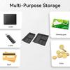 LUCKEASY for Zeekr 7X 2026+ 2rd Second Row Underseat Storage Box Silicone Car Tray Organizer Tidying Accessories Black 2PCS