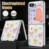 Colorful Bowknots Print Case For Samsung Galaxy Z Flip 8 7 6 5 Z Flip8 Flip7 Flip6 Hybrid 3in1 Plating Leather Skin Folding Phone Cover