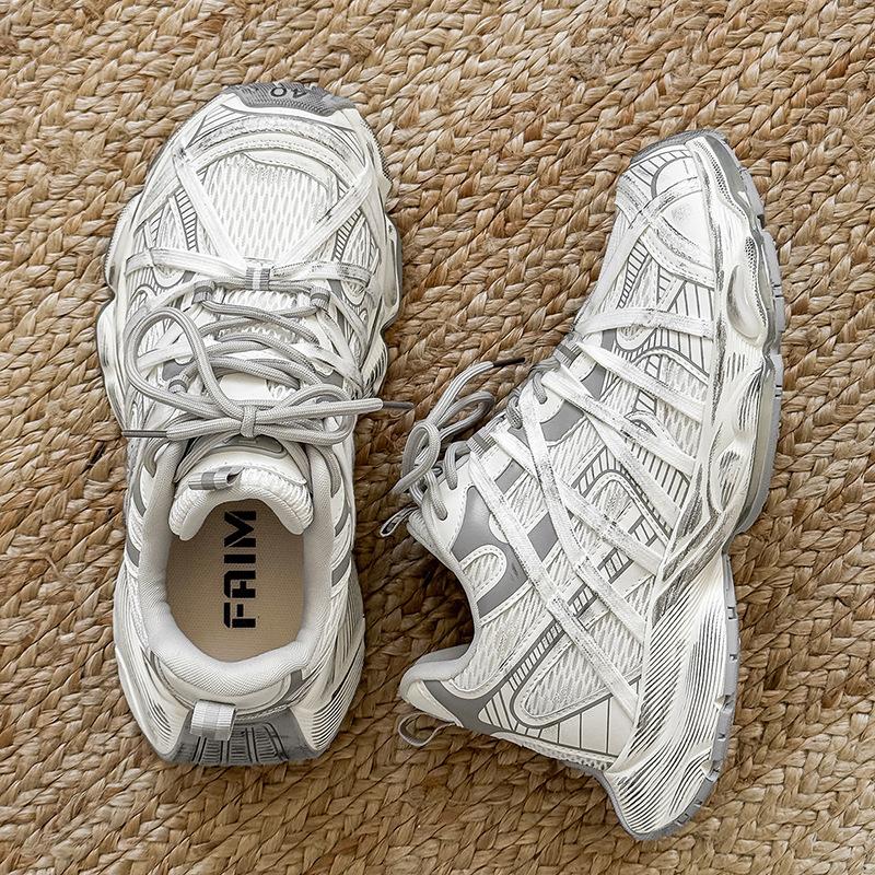 Dad shoes new invisible inner height increase CM dirty shoes sports shoes muffin platform straps niche casual shoes