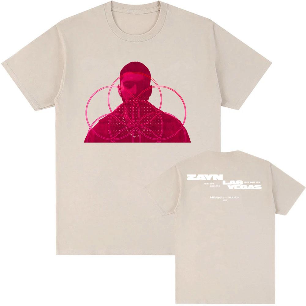 

Zayn Malik Las Vegas Tour 2026 T-shirt Short Sleeve Cotton Casual Tshirts Unisex Streetwear Graphic Print T Shirt S