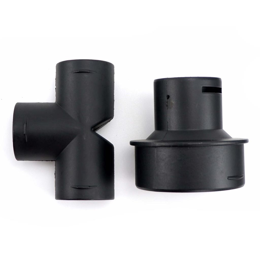 42to60mm 42to75mm Converter + T or Flat Connector Diesel Heater Air Duct Ducting Black For Car Truck VAN Camper