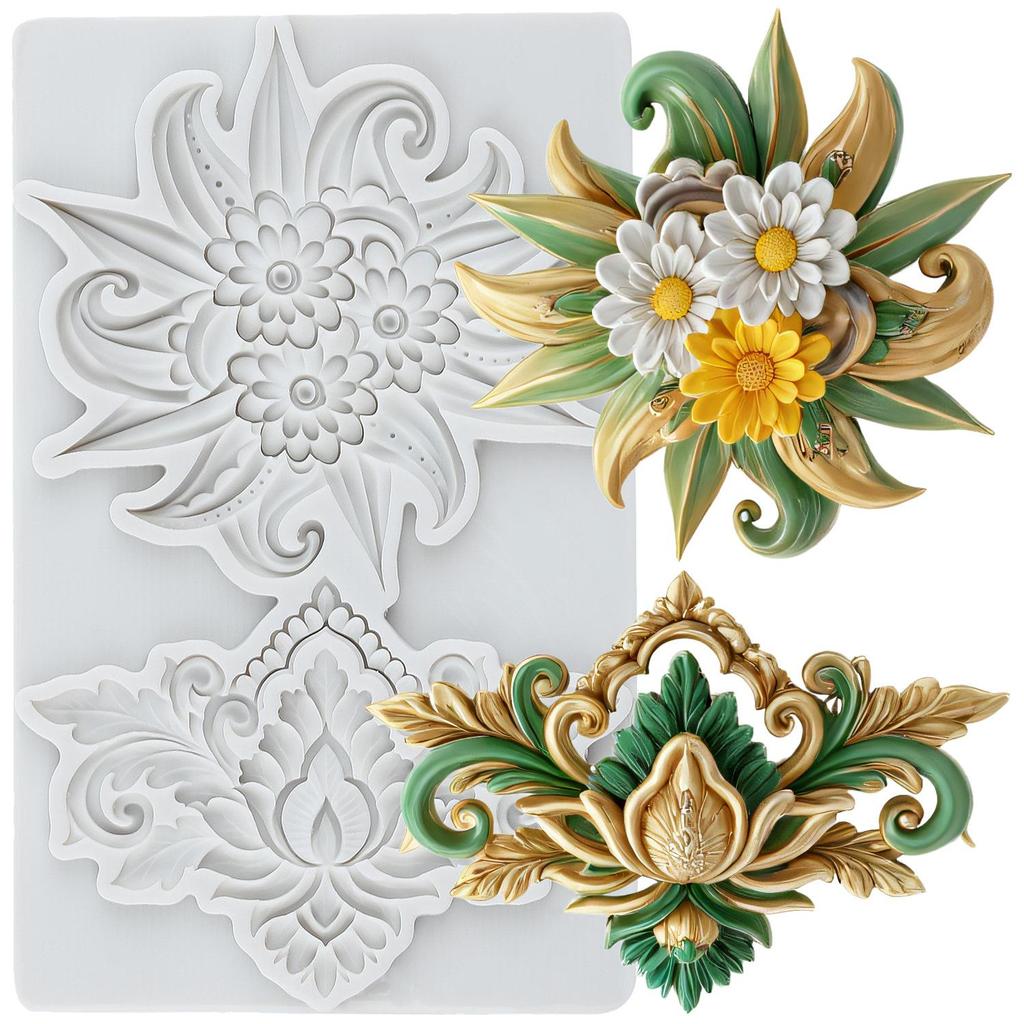 Flower Silicone Molds Chrysanthemum Poppy Flower Fondant Mold Cake Decorating Tools Cupcake Topper Candy Chocolate Gumpaste Mold