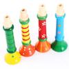 Multi-color Wooden Small Trumpet Kids Baby Musical Instrument Learning Toy Gift