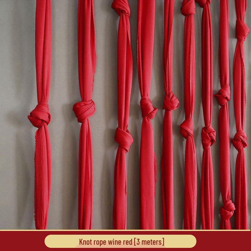 Festive Wine Red Velvet Pendant for New Year & Spring Festival Decorations