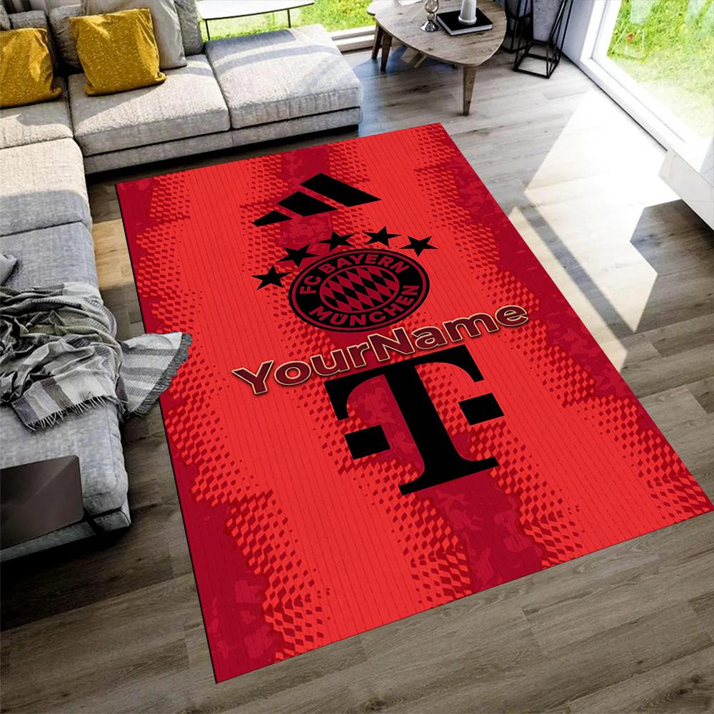Bayern Munich Customized Name Area Rug Suitable for Living Rooms Study room Playrooms Entryway Anti-slip Rug Decorate Offices Gift for Festivals