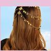 Gold Metal Hair Headpiece With Tassel Accents For Women Travel And Party Accessory