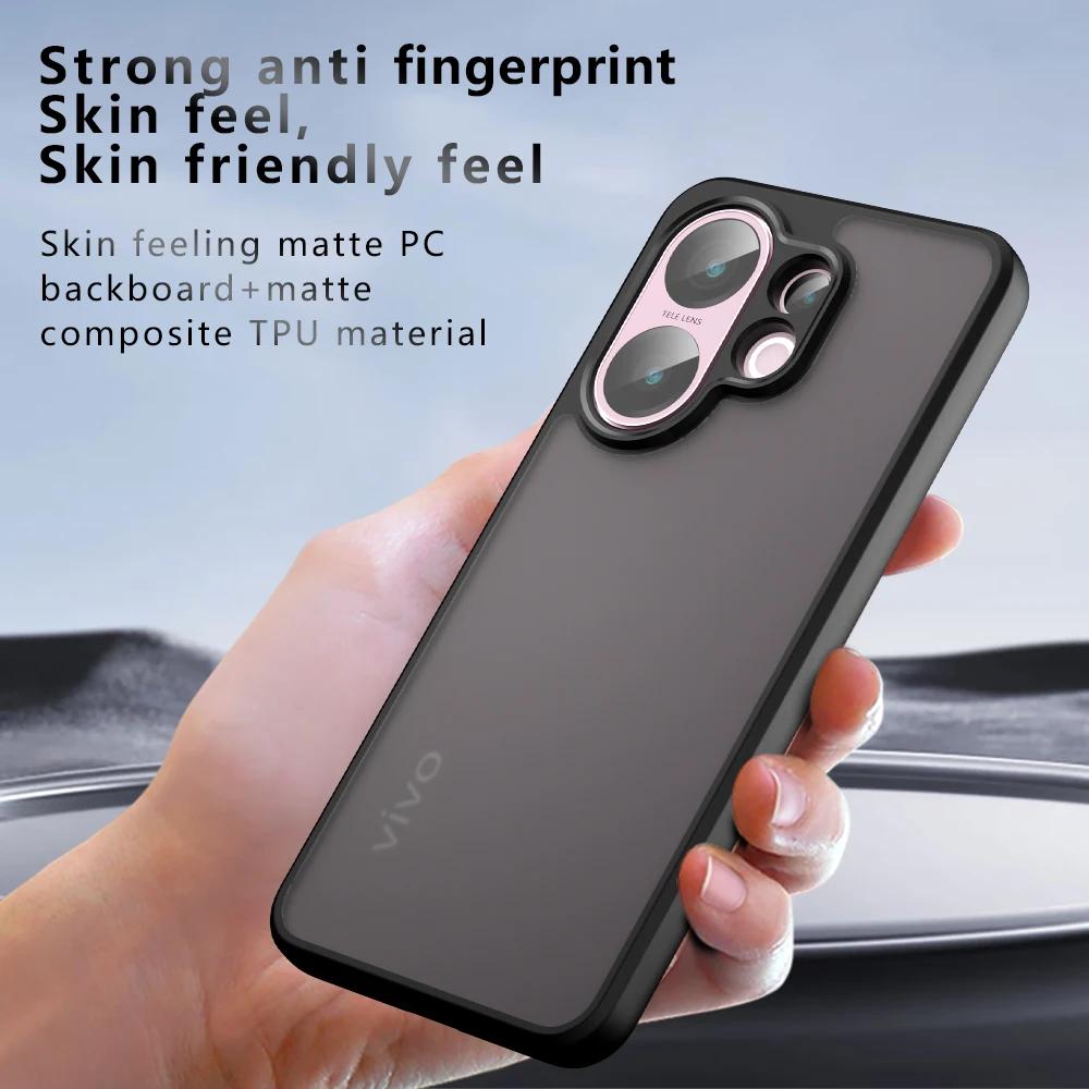 Matte Acryl PC+TPU Hülle für VIVO X200 FE X200FE Luxus Stoßfest Schützen Transparent Hart Bumper Cover für VIVO S30 Pro Mini