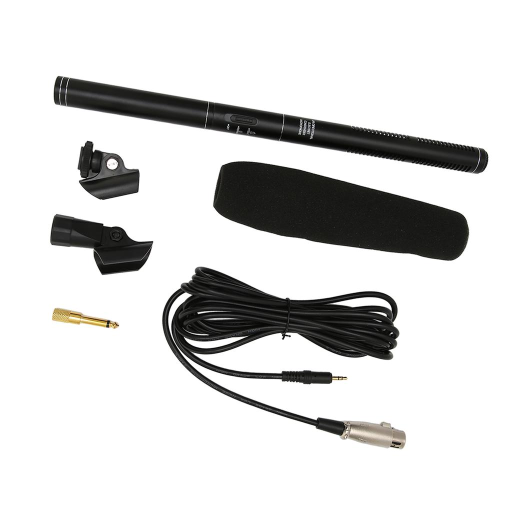 Wired Interview Microphone Aluminium Alloy Professional Noise Reduction Handheld Report Microphone