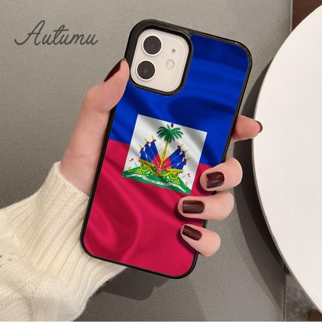 Haiti Haitian Flag Phone Case for iPhone 11 12 13 14 Pro Max mini X XR XS SE 2020 5s 6S 7 8 Plus Samsung Galaxy S21 S22 shell