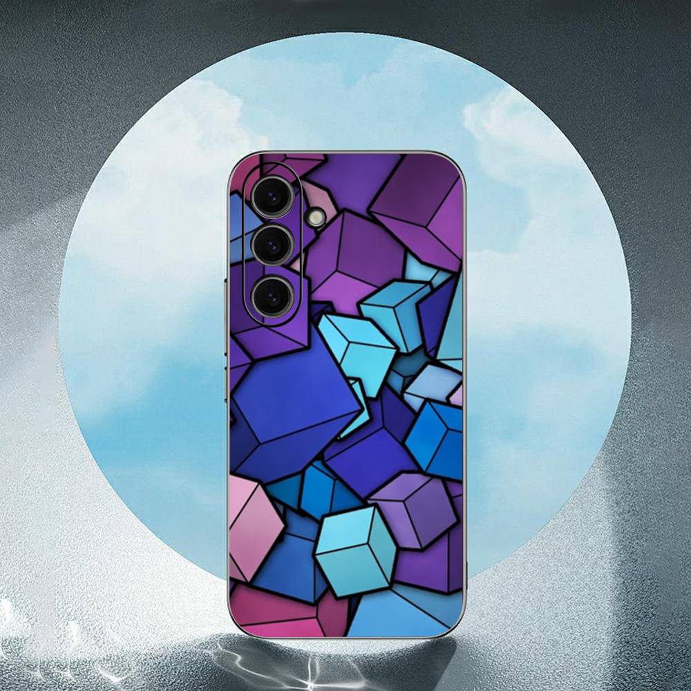 Fashion Colorful Pattern IMD Art For Samsung Galaxy S23 S24 S25 Ultra S22 Plus S21 Black Soft Case Waterproof Soft Case