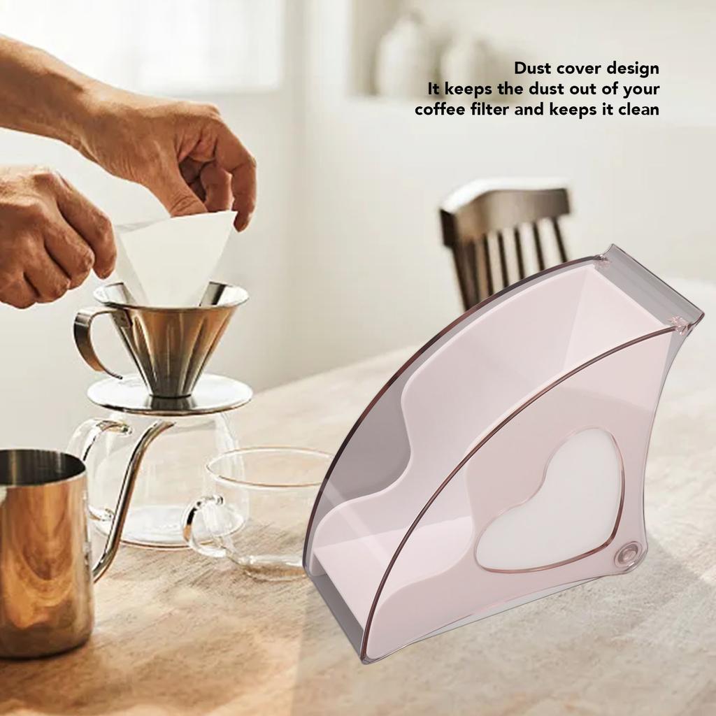 Koffiefilterhouder Opbergruimte Koffiefilterpapier Dispenser Rek met Stofdichte Deksel voor Café