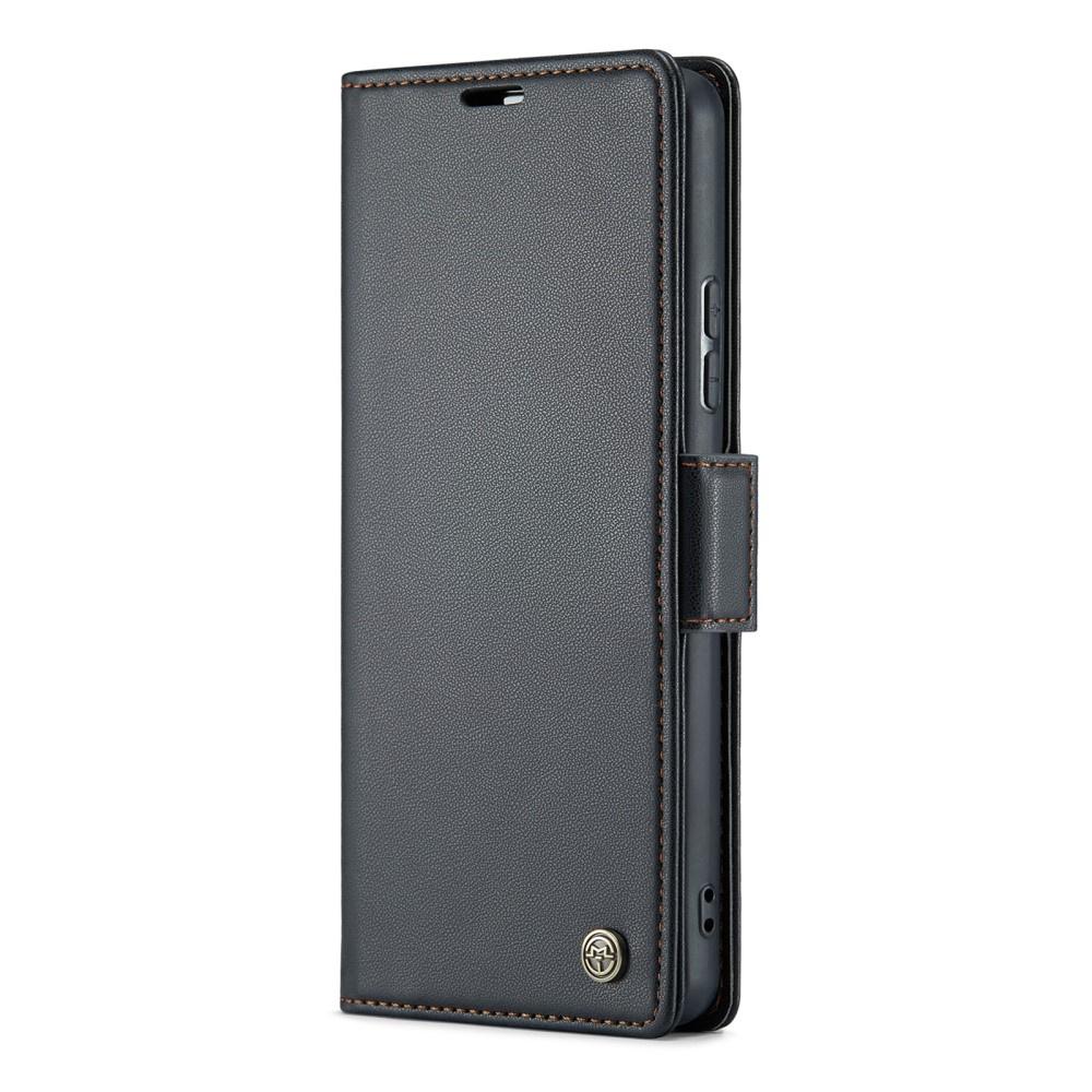 CASEME Flip Case for Samsung Galaxy A54 5G, Litchi Wallet, Black