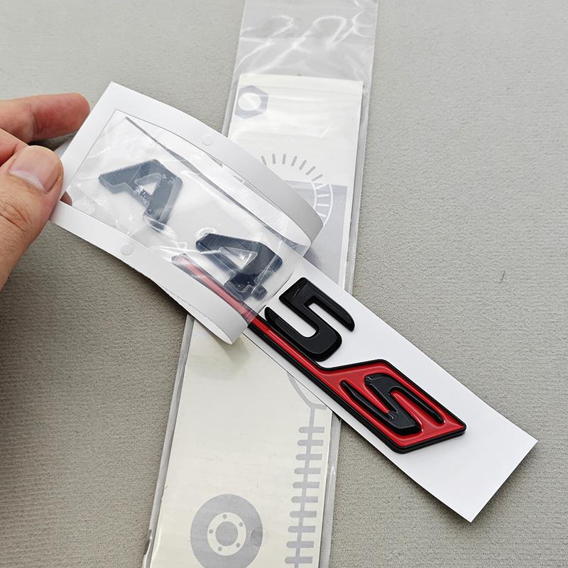 FUP1  3D ABS Car Letters Logo A45 A45S TURBO 4MATIC Sticker Rear Trunk Fender Both Side Badge Emblem For Mercedes Bnez AMG W177 W176