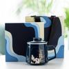 Jilan Ceramic Office Tea Brewing Cup with Lid - Customizable Business Gift