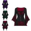Abito Medievale Rinascimentale da Donna con Motivo Teschio Gotico Per Cosplay e Feste in Costume