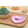 4Pcs/set New Love Cookie Simulation Biscuit Cutting Mold Heart Shape Plastic Baking Tool Fondant Cake Clay Mold