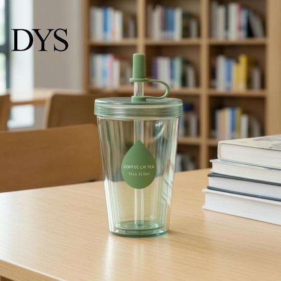 Break Resistant Plastic Tumbler Drinking Straw Cup, Portable Leak-proof PC Water Bottle, Durable Leak Proof Bottle for Students Anti-fall And