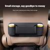 Multifunctional Car Seat Backrest Organizer with Cup Holder Storage Bag for Car Interior Rear Seat Storage Belt Auto Storage