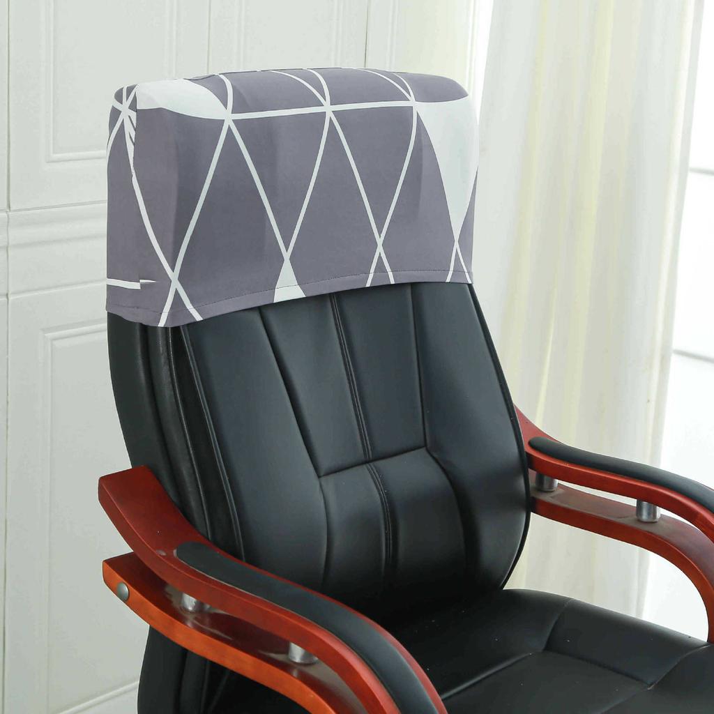 Elastic Boss Chair Headpillow Case Office Chair Cover Swivel Chair Headpillow Case Computer Chair Headpillow Seat Dustproof Head Cover