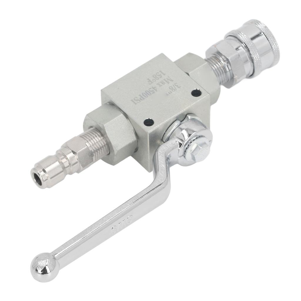 High Pressure Washer Ball Valve Kit 38 Male Plug Female Quick Connect Shut Off 4500PSI