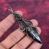Orthoceras Fossil Gemstone Pendant Handmade Jewelry Copper Wire Wrapped Pendant