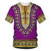 Sommer Afrikanische Dashiki T-Shirts Vintage 3D Druck Damen Herren Rundhals Kurzarm T-Shirt Tees Harajuku Y2K Top Unisex Kleidung