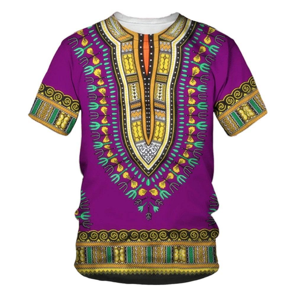 

Ethnic Style Breathable Summer Round Neck Short Sleeved T-shirt Fashionable Comfortable Plus Size Men s T-shirt 6XL