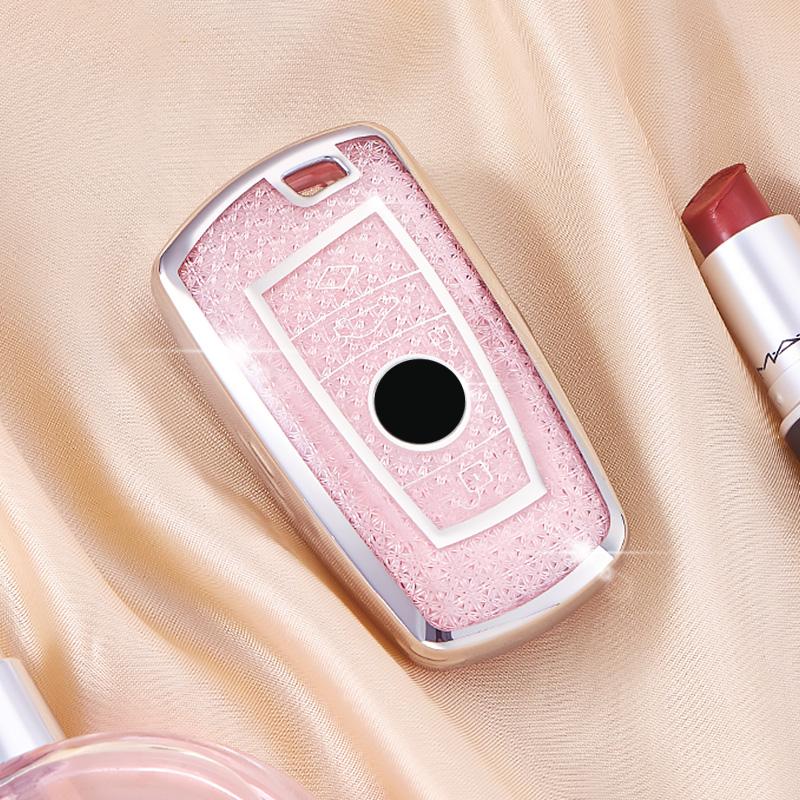 Female Key Case for BMW 1 3 4 5 Series 320i 530i 550i F20 F21 F30 F31 F25 F01 F02 Remote Car KEY Cover Holder Bag Accessories