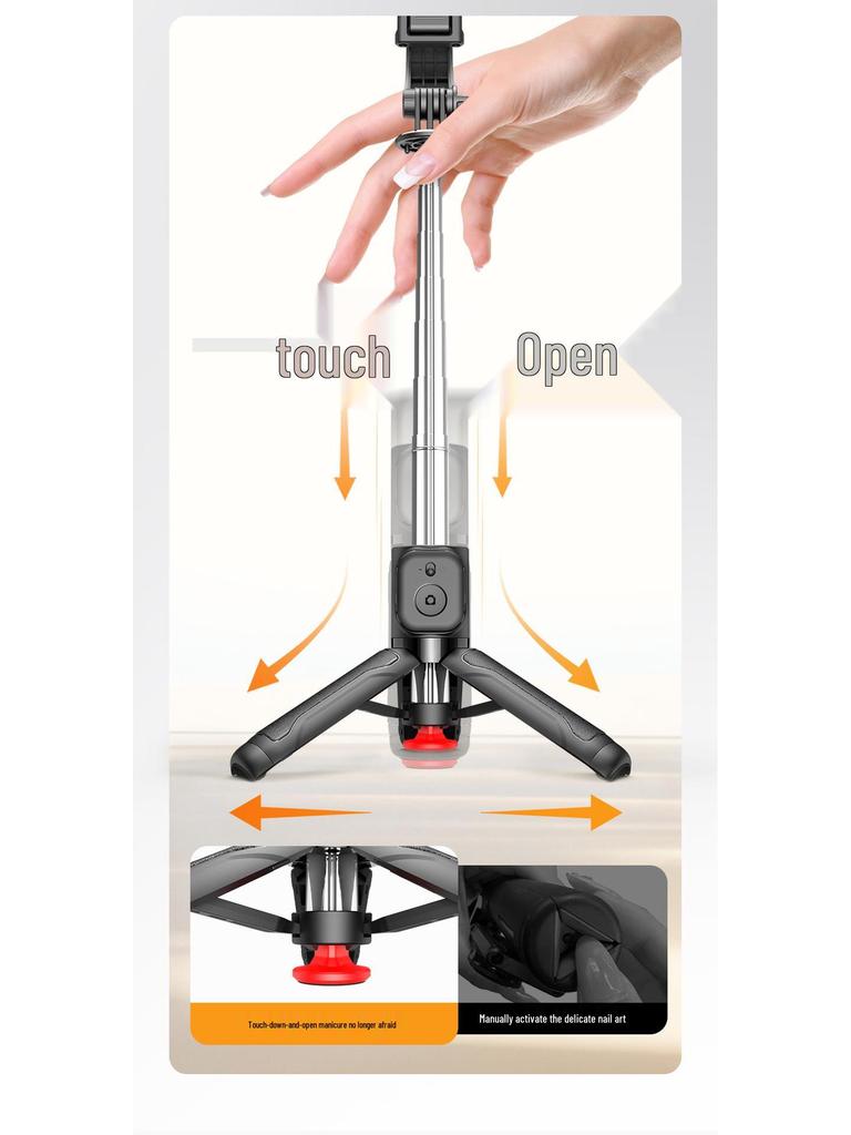 Diudiu Portable Mini Selfie Stick: Travel Tripod & Bluetooth Phone Holder for Live Streaming