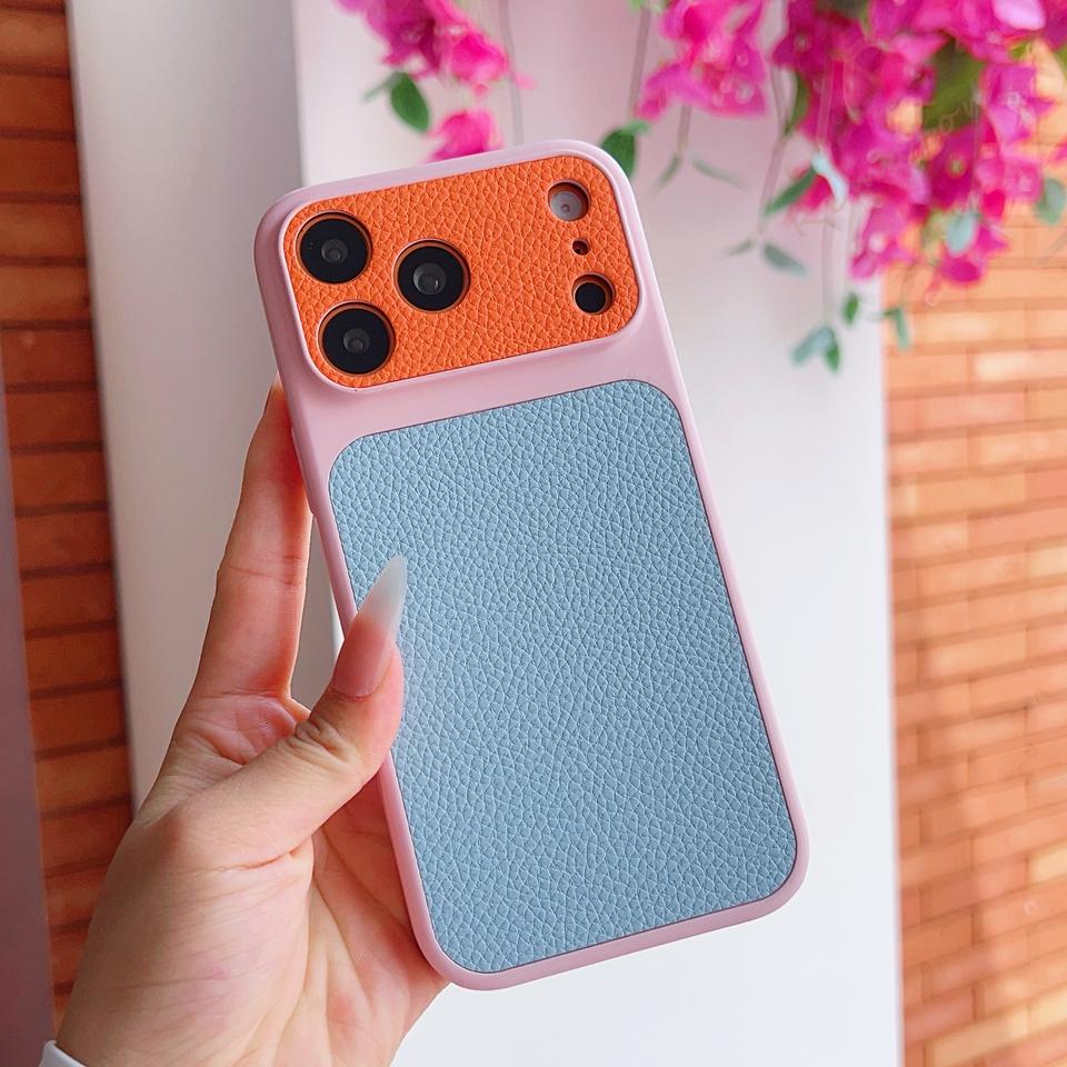 Big Window Candy PU Leather Phone Case For iPhone 17 11 12 13 14 15 16 17 Pro Max 16 Plus Official Shockproof Protector Cover