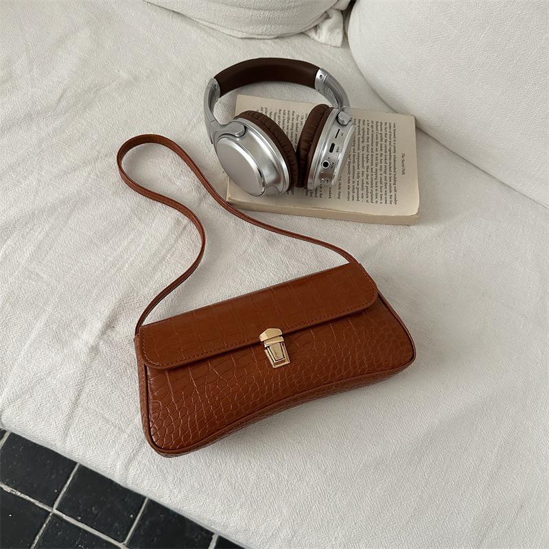 2026 Women's Retro Crocodile Pattern Versatile Small Square Crossbody Bag