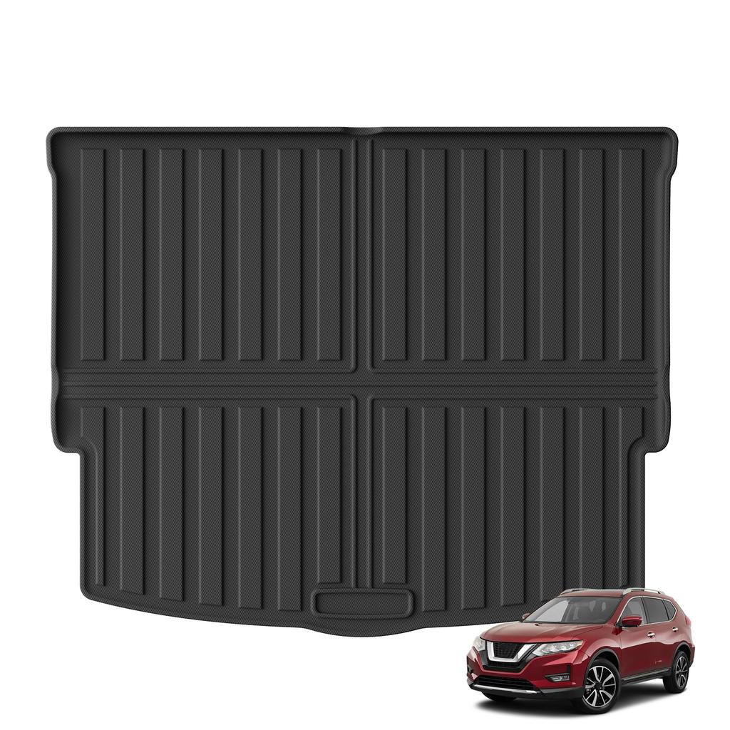 LUCKEASY Right Drive for Nissan X-Trail Xtrail Fuel T33 Series 2022-2025 5Seater Car Floor Mats Trunk TPE Waterproof Black