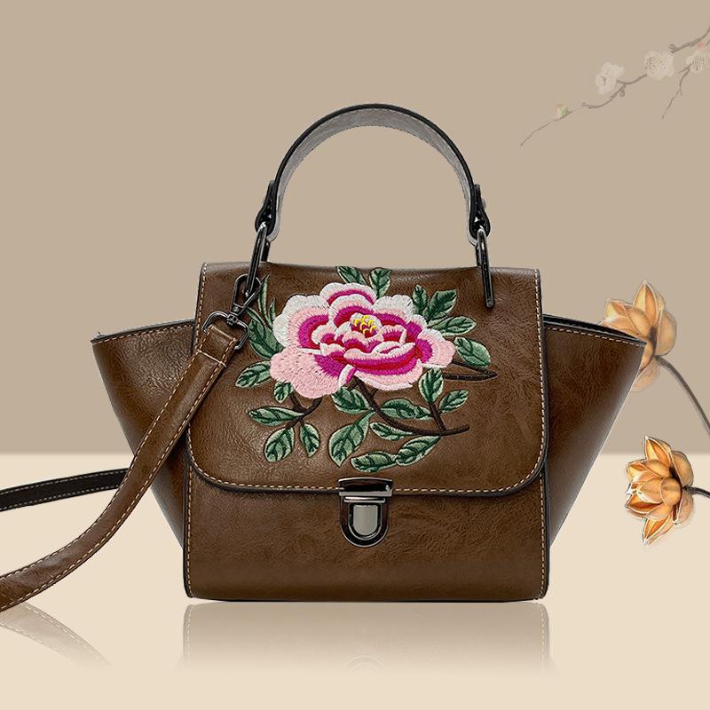 Handbag Women's Chinese Style Embroidery Women's Bag Ethnic Style Single Shoulder Crossbody Bag
