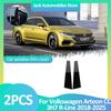 Car Window Cover For Volkswagen VW CC Arteon 3H7 R-Line 2018~2025 Pillar Stickers Black Carbon Fiber Silver B Column Accessories