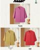 Plus-Size Chinese Style Seven-Sleeve Cardigan Shirt for Middle-Aged and Elderly Women