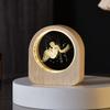 Warm Lights 3D Engraved Lamp Wooden Base Plug and Play Wood Crystal Night Light Decorative Laser Engraved
